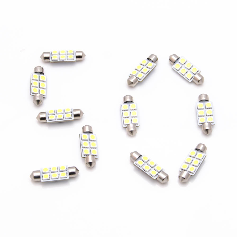 50x LED Soffitte C5W 39mm 5050 6 SMD weiß Innenraum Beleuchtung KFZ Festoon - LEDRide