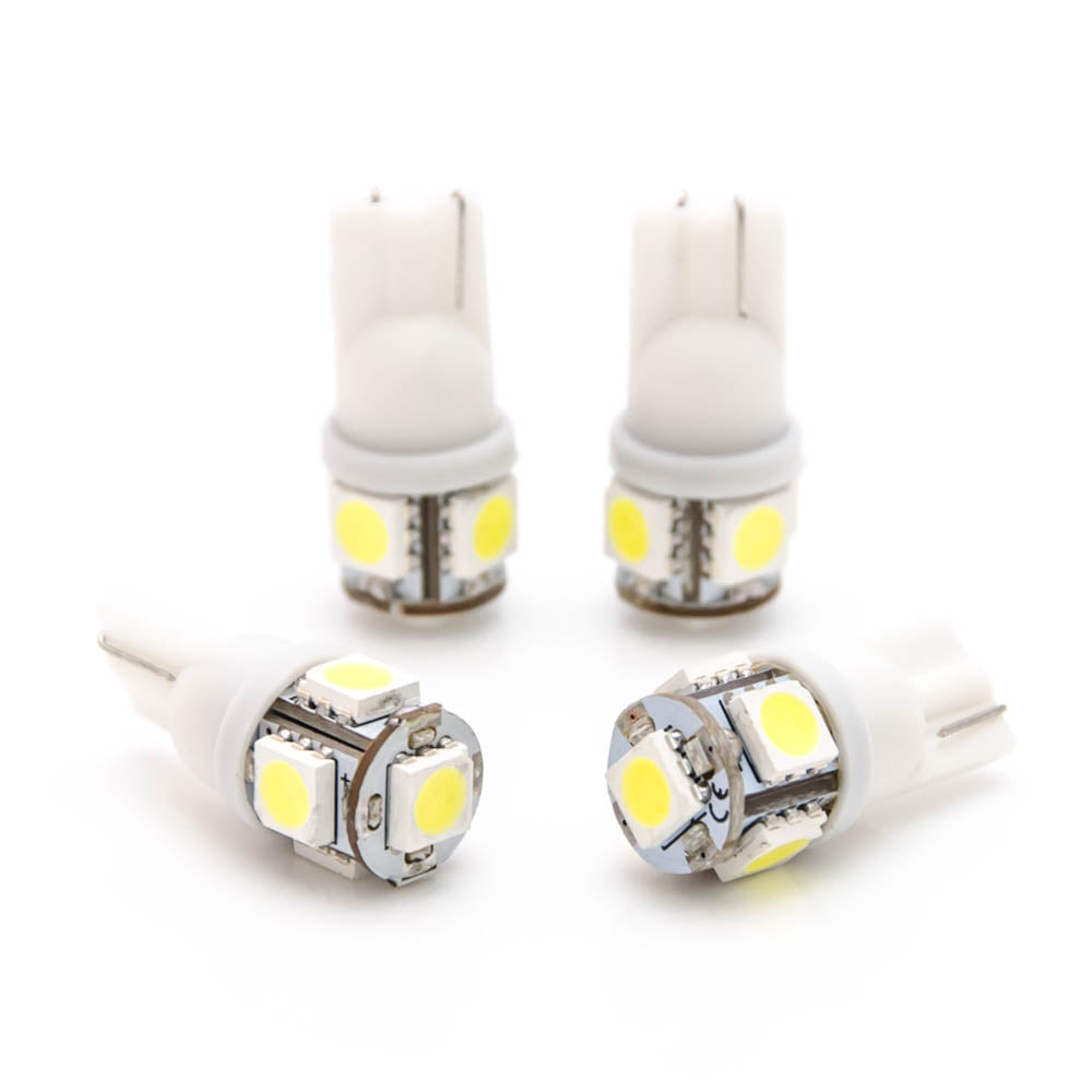 4 Stück LED T10 W5W Glassockel 5 SMD 5050 weiß Innenraum Beleuchtung KFZ - LEDRide