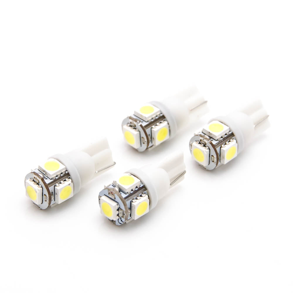 4 Stück LED T10 W5W Glassockel 5 SMD 5050 weiß Innenraum Beleuchtung KFZ - LEDRide