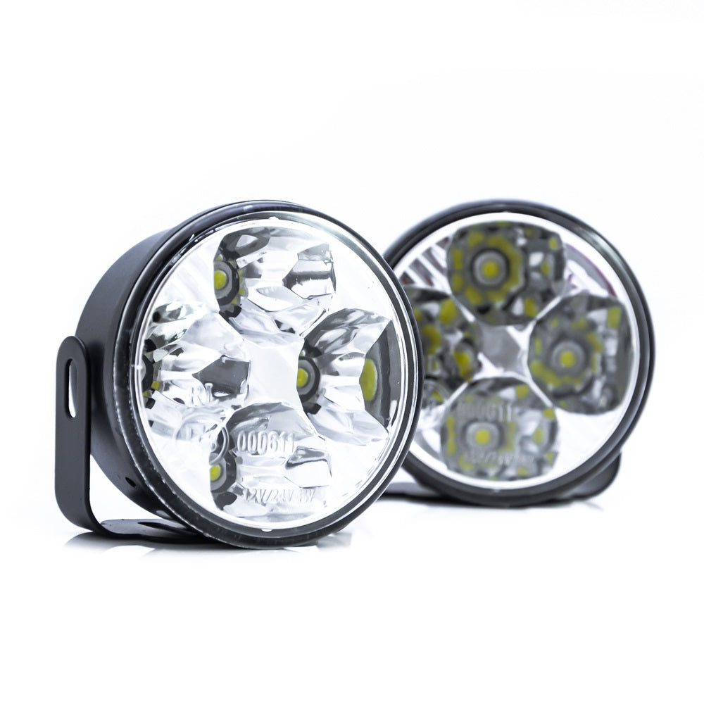 LED Tagfahrlicht 8 SMD rund Ø70mm E-Prüfzeichen R87 DRL 6000K - LEDRide
