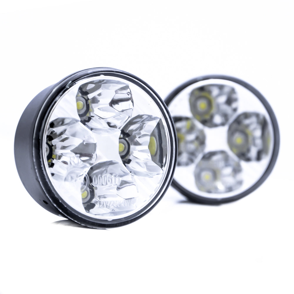 LED Tagfahrlicht 8 SMD rund Ø70mm E-Prüfzeichen R87 DRL 6000K - LEDRide
