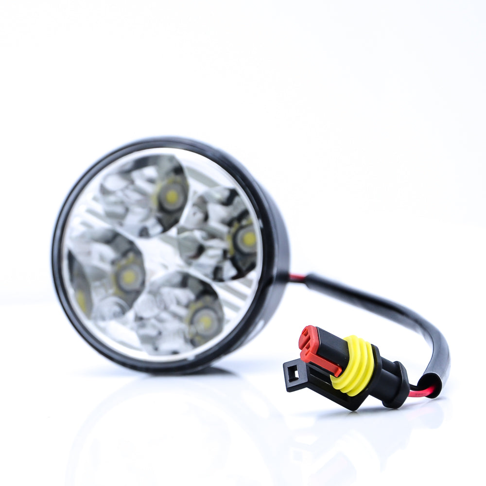 LED Tagfahrlicht 8 SMD rund Ø70mm E-Prüfzeichen R87 DRL 6000K - LEDRide
