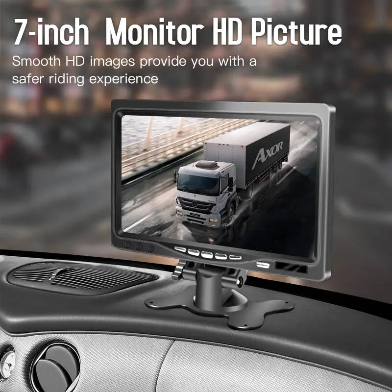 4-kanaals MDVR Set ST301A | 7 ″ OLED Quad Monitor & 4 × AHD -camera | Night Vision, WDR, waterdichte IP67-Fleet DVR voor vrachtwagens, bus en schoolbus