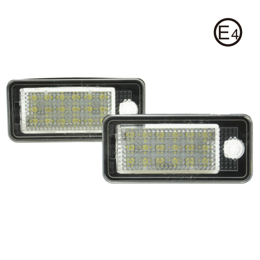 LED Kennzeichenbeleuchtung Module Xenon weiss CANBUS Audi A3 A4 A5 A6 A8 Q7 E-Prüfzeichen - LEDRide