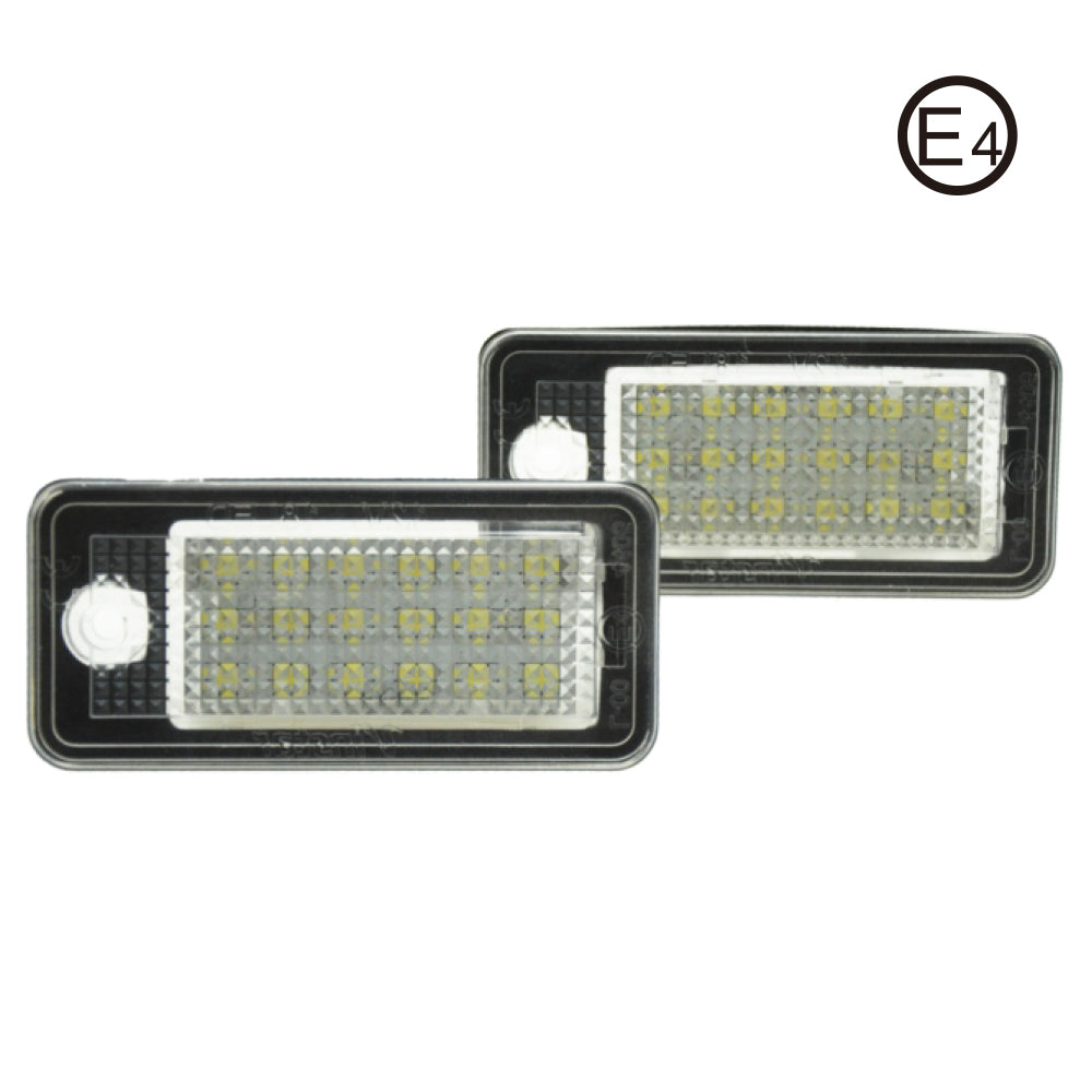 LED Kennzeichenbeleuchtung Module Xenon weiss CANBUS Audi A3 A4 A5 A6 A8 Q7 E-Prüfzeichen - LEDRide