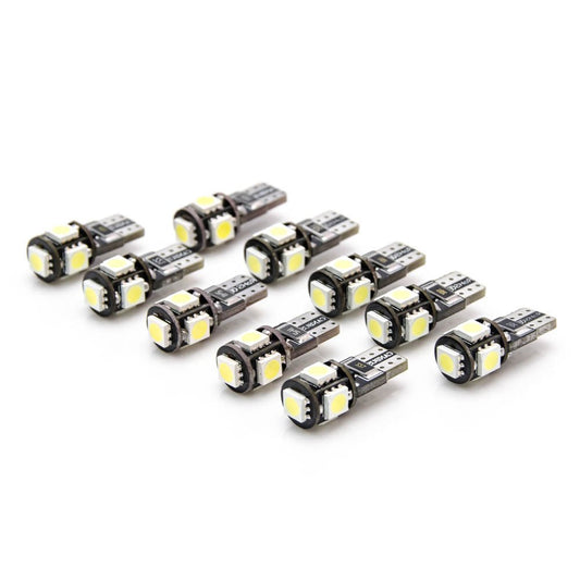 10 Stück W5W T10 5 SMD LED 5050 Canbus Lampe Innenraum - LEDRide