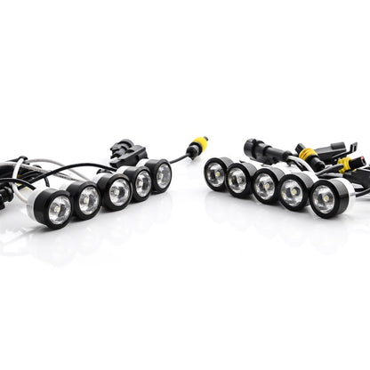 LED Tagfahrlicht Flex 10 SMD E-Prüfzeichen schwarz DRL 6000K 12V - LEDRide