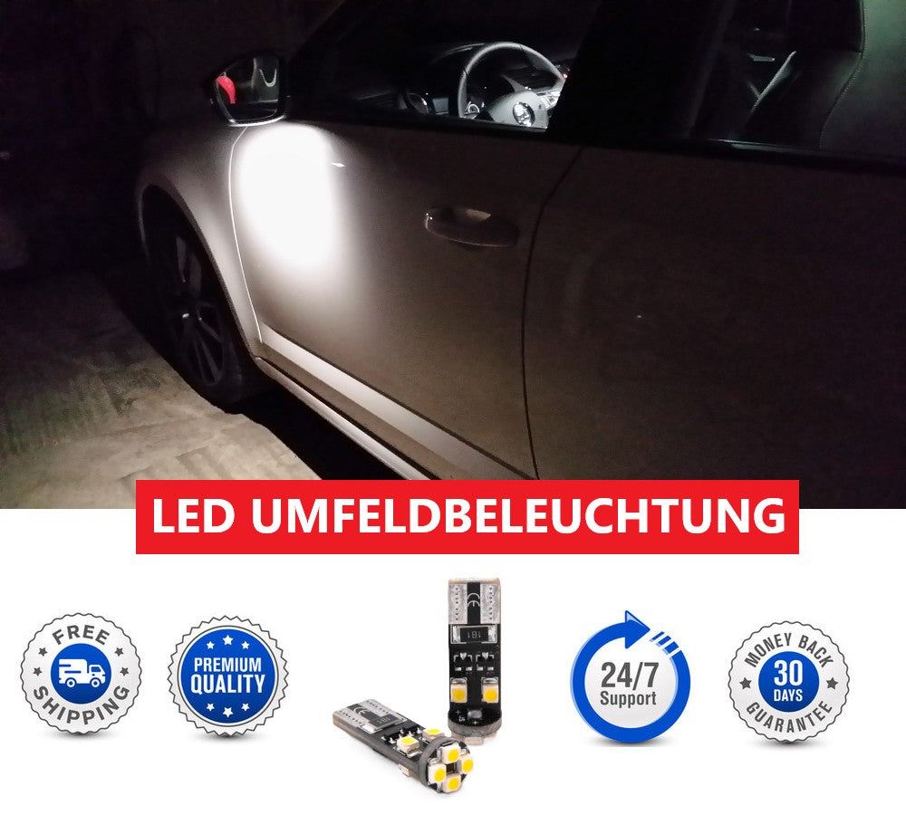 2x LED Umfeldbeleuchtung 8SMD 12vW5W für VW TIGUAN (5N_)