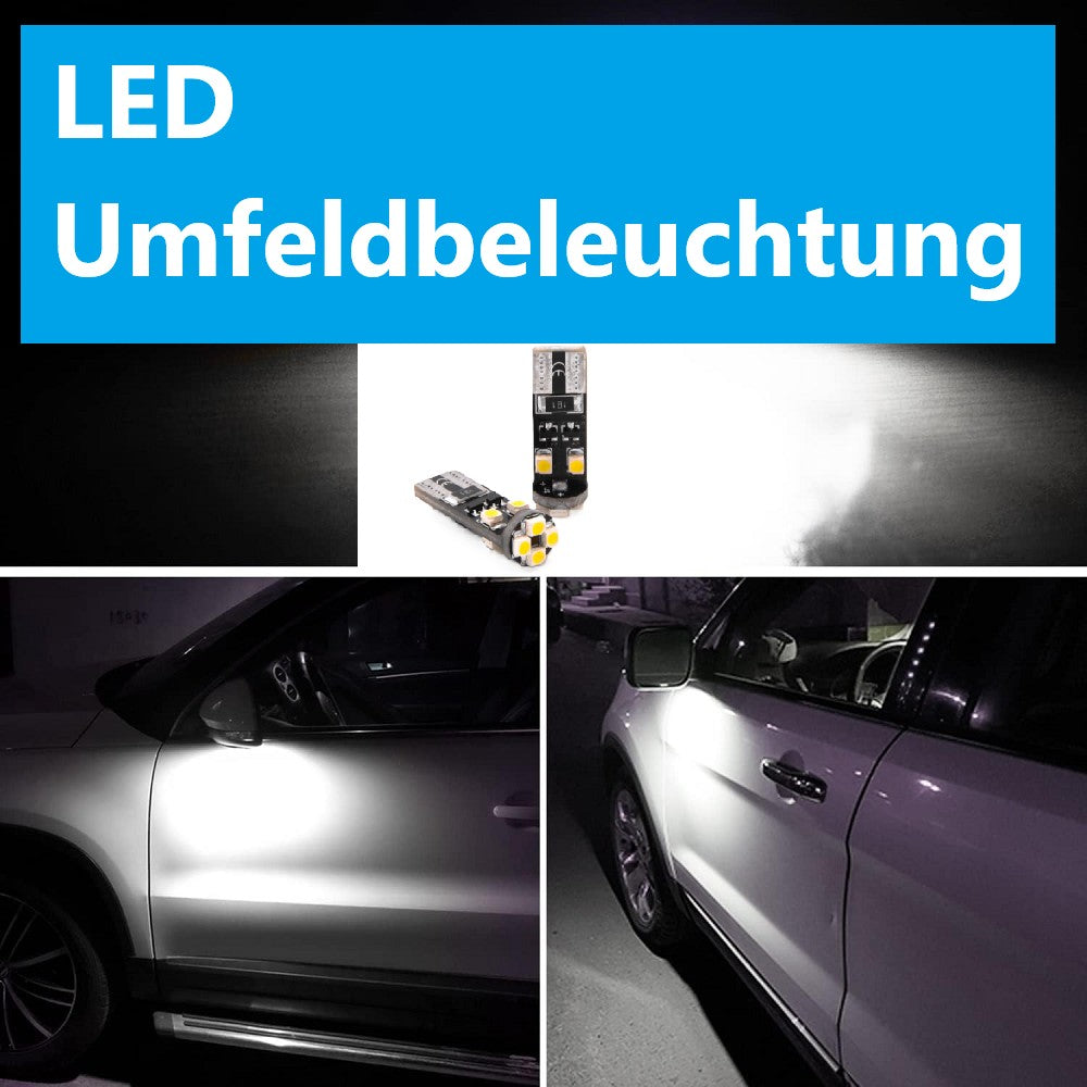 2x LED Umfeldbeleuchtung 8SMD 12vW5W für VW TIGUAN (5N_)
