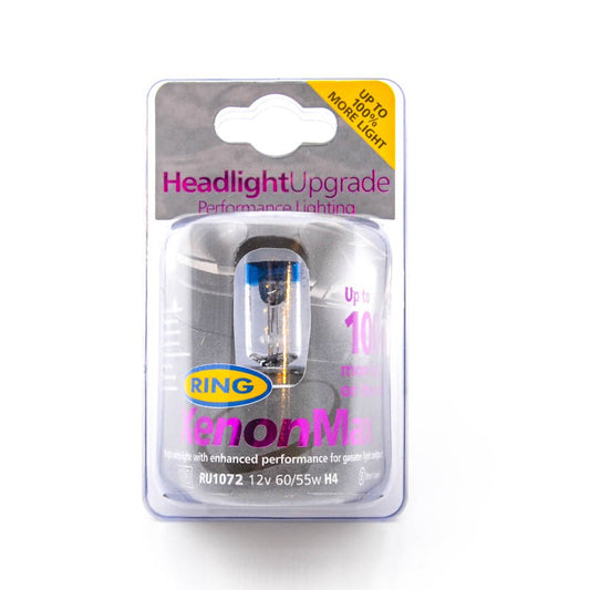 XenonMax Lampe H4 P43t 60/55W 12V Premium +100% Halogen Xenon E-Prüfzeichen - LEDRide