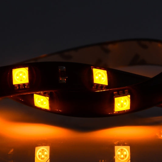 4 Stück LED Lichtleiste Leuchtband Streifen Strip 30cm 12V selbstklebend orange - LEDRide