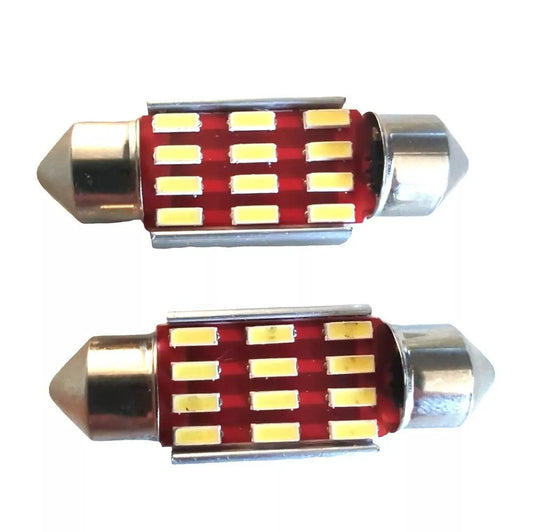 2x 12SMD LED Kennzeichenbeleuchtung 12V Soffitte 36mm für SKODA SUPERB II Kombi 3T5