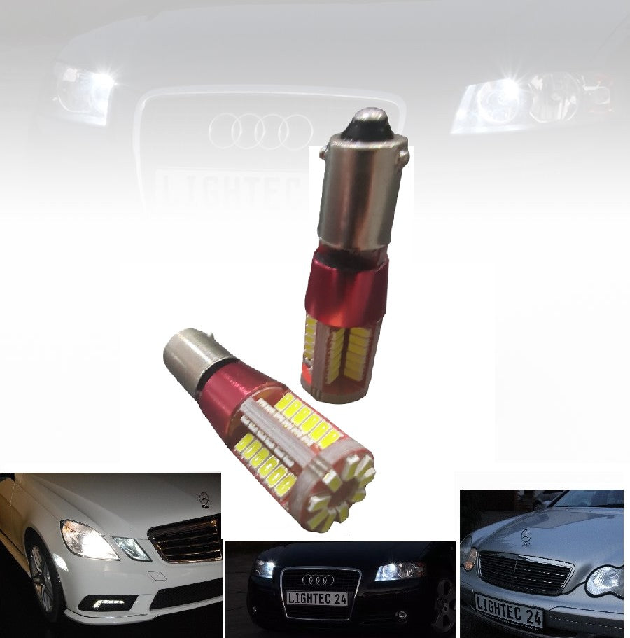 2 Stück 57SMD LED Standlicht Parkleuchte H6W Bax9s 3014 SKODA SUPERB I 3U4