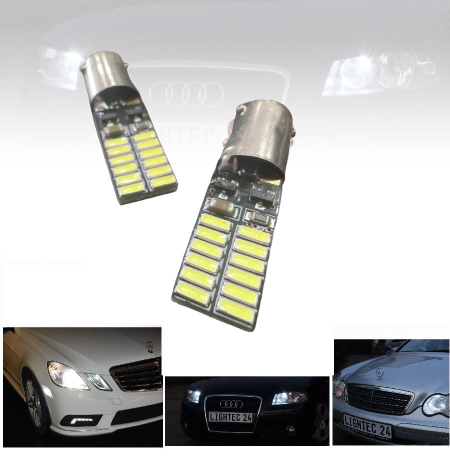 2 Stück 24SMD LED Standlicht Parkleuchte H6W Bax9s 4014 SKODA SUPERB I 3U4
