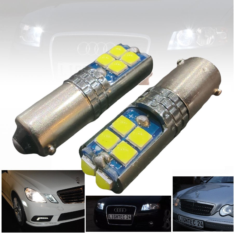 2 Stück 10SMD LED Standlicht Parkleuchte H6W Bax9s 3030 SKODA SUPERB I 3U4