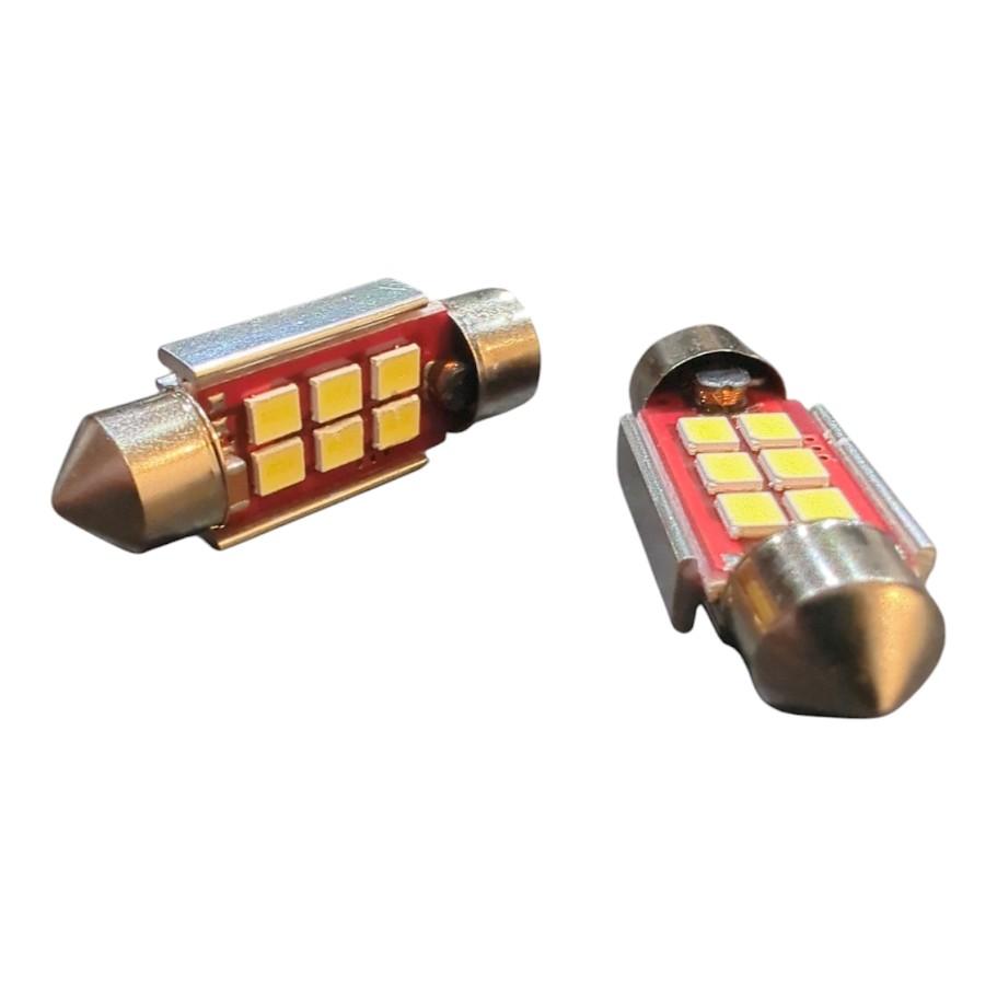 2x 6SMD LED Kennzeichenbeleuchtung 12V Soffitte 36mm für VW GOLF V Variant 1K5