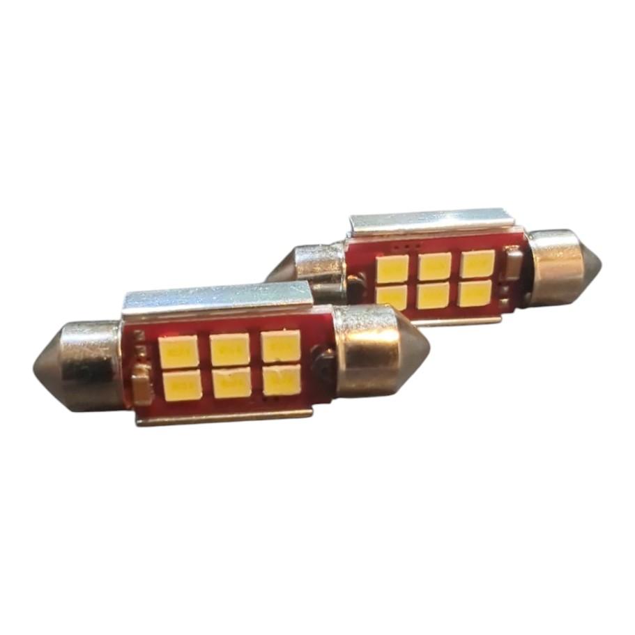 2x 6SMD LED Kennzeichenbeleuchtung 12V Soffitte 36mm für VW GOLF V Variant 1K5