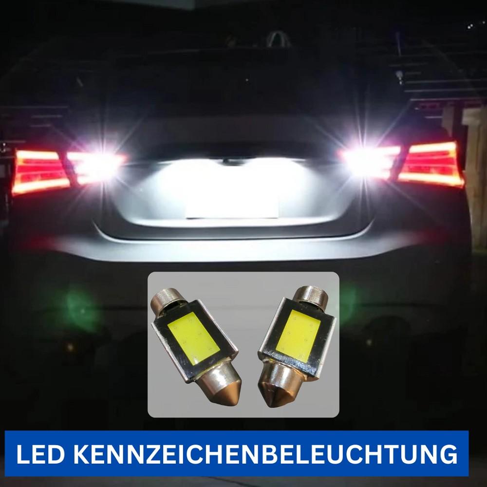 2x COB LED -lisensplatebelysning 12V Soffitte 36mm for Audi A4 Allroad 8kh, B8