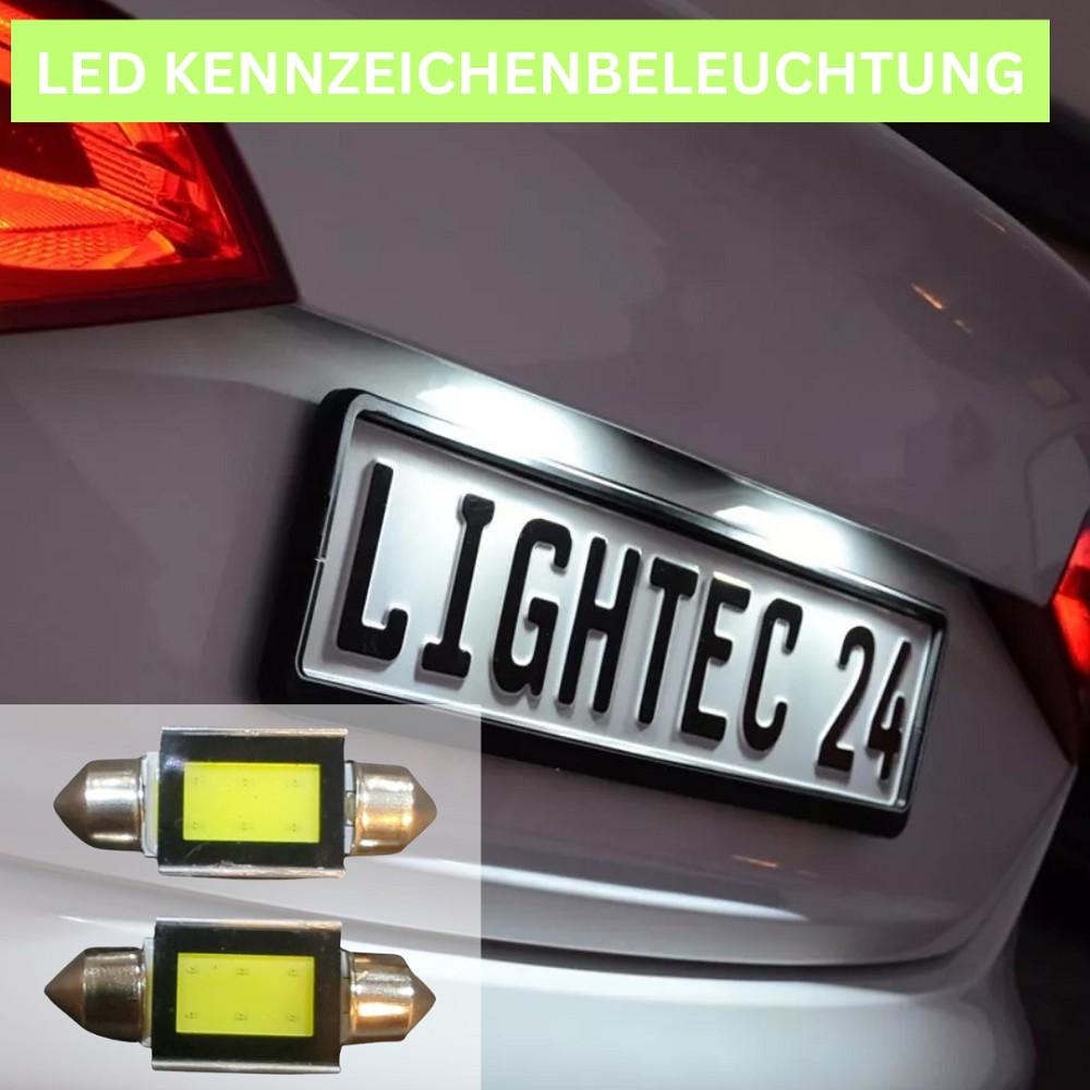 2x COB LED -lisensplatebelysning 12V Soffitte 36mm for Audi A4 Allroad 8kh, B8
