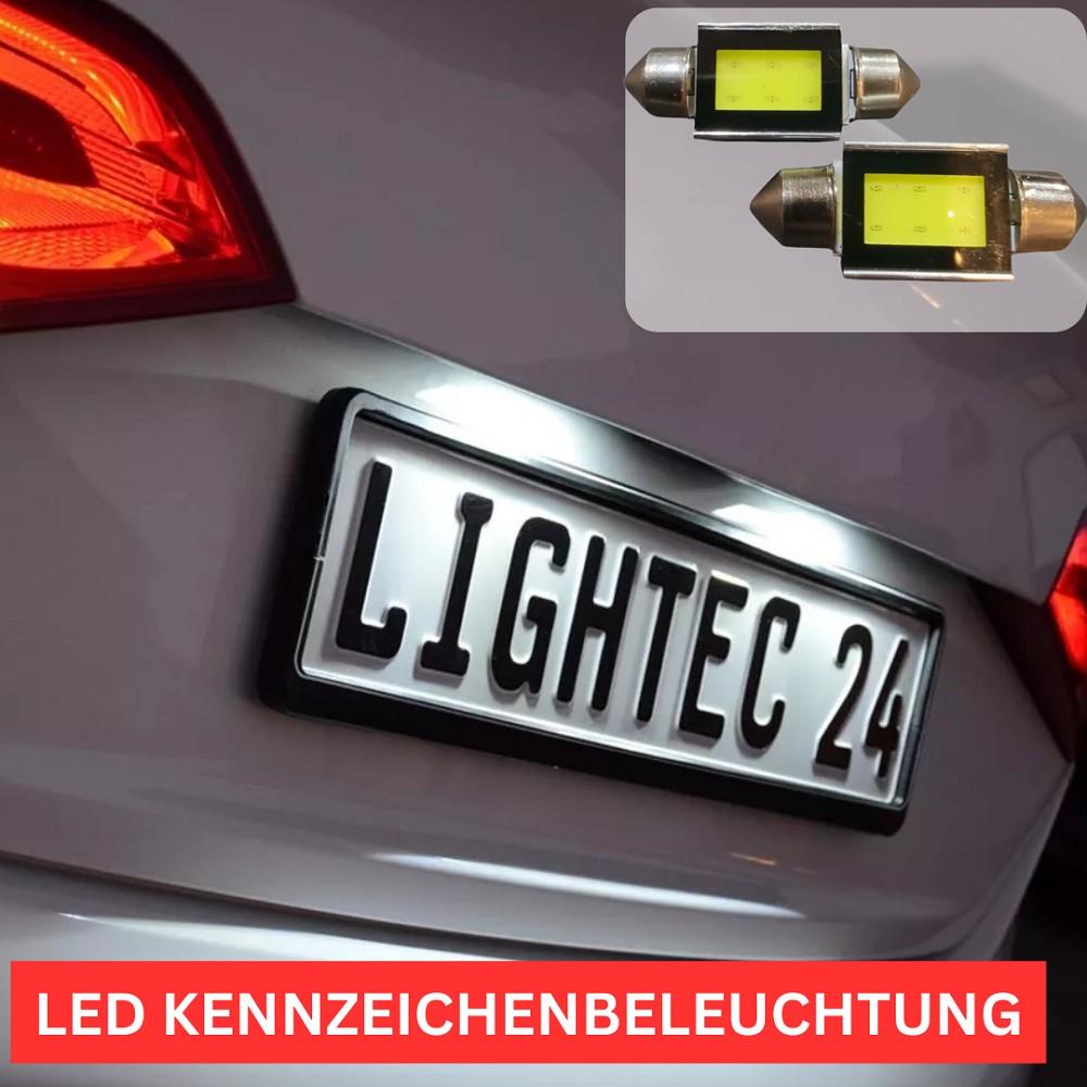 2x COB LED -lisensplatebelysning 12V Soffitte 36mm for Audi A4 Allroad 8kh, B8