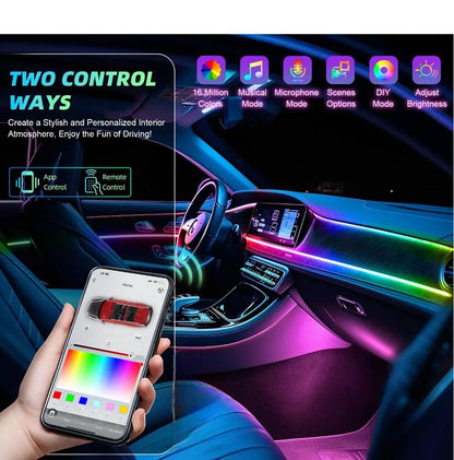 6-in-1 LED ambience light set RGB with app control Audi #2
