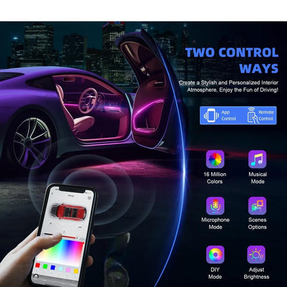 6-in-1 LED ambience light set RGB with app control Audi #2