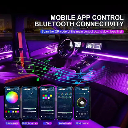 6-in-1 LED ambience light set RGB with app control Audi #2