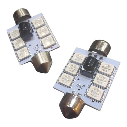 2x RGB LED Kennzeichenbeleuchtung 12V Soffitte 36mm für VW GOLF IV Variant 1J5 - LEDRide