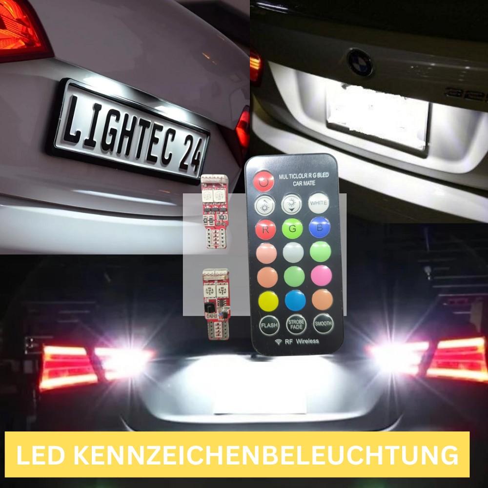 2xRGB LED Kennzeichenbeleuchtung 12vW5W RENAULT SCÉNIC I JA0/1,FA0 - LEDRide