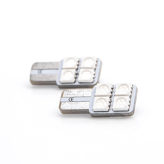 LED Fußraumleuchte 2 Stück Grün 4SMD W5W T10 5050 CANBUS Glassockel Lampe - LEDRide