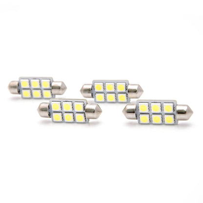 4x LED Soffitte C5W 39mm 5050 6 SMD weiß Innenraum Beleuchtung KFZ Festoon - LEDRide