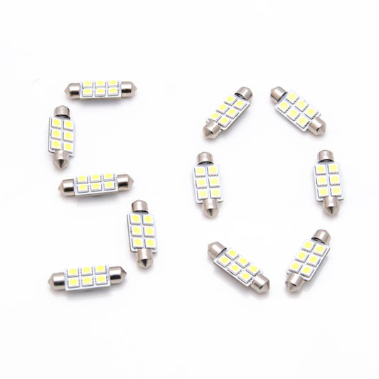 50x LED Soffitte C5W 39mm 5050 6 SMD weiß Innenraum Beleuchtung KFZ Festoon - LEDRide