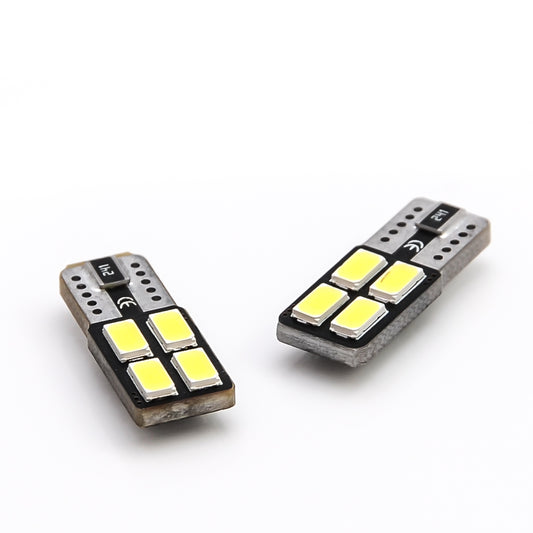 LED Fußraumleuchte 2 Stück Xenon Weiss 4SMD W5W T10 5730 CANBUS Glassockel Lampe - LEDRide