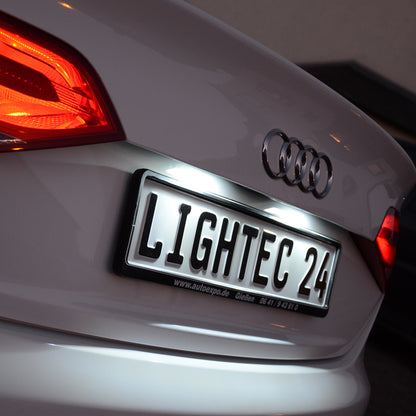 LED Kennzeichenbeleuchtung Module Xenon weiss CANBUS Audi A3 A4 A5 A6 A8 Q7 E-Prüfzeichen - LEDRide