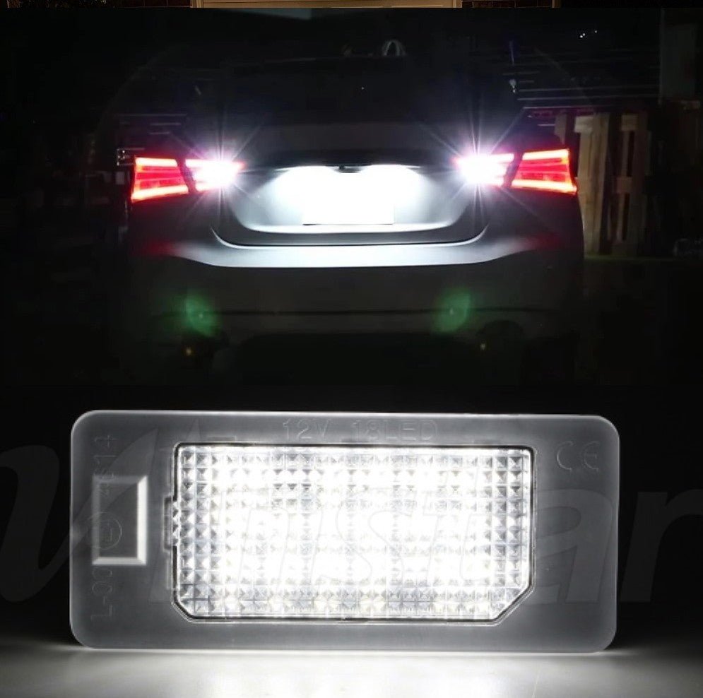 BMW LED Kennzeichenbeleuchtung für 1er 3er 5er X1 X3 X5 X6 M3 M4 - TÜV - frei - LEDRide