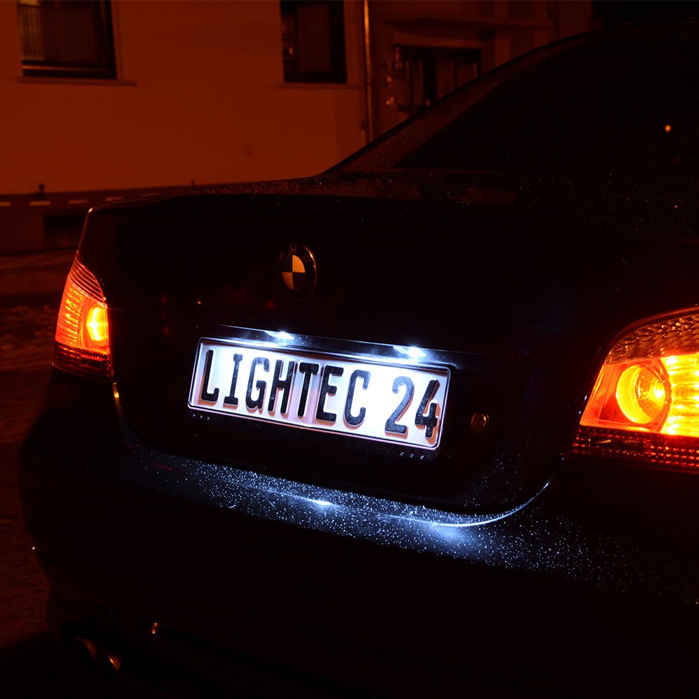 BMW LED Kennzeichenbeleuchtung für 1er 3er 5er X1 X3 X5 X6 M3 M4 - TÜV - frei - LEDRide