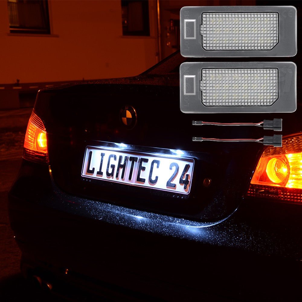 BMW LED Kennzeichenbeleuchtung für 1er 3er 5er X1 X3 X5 X6 M3 M4 - TÜV - frei - LEDRide