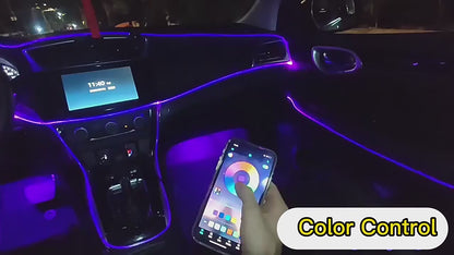 10-in-1 LED-sfeerverlichtingsset met app-bediening | RGB Symphony binnenverlichting incl. voetverlichting | Universele auto-sfeerverlichting