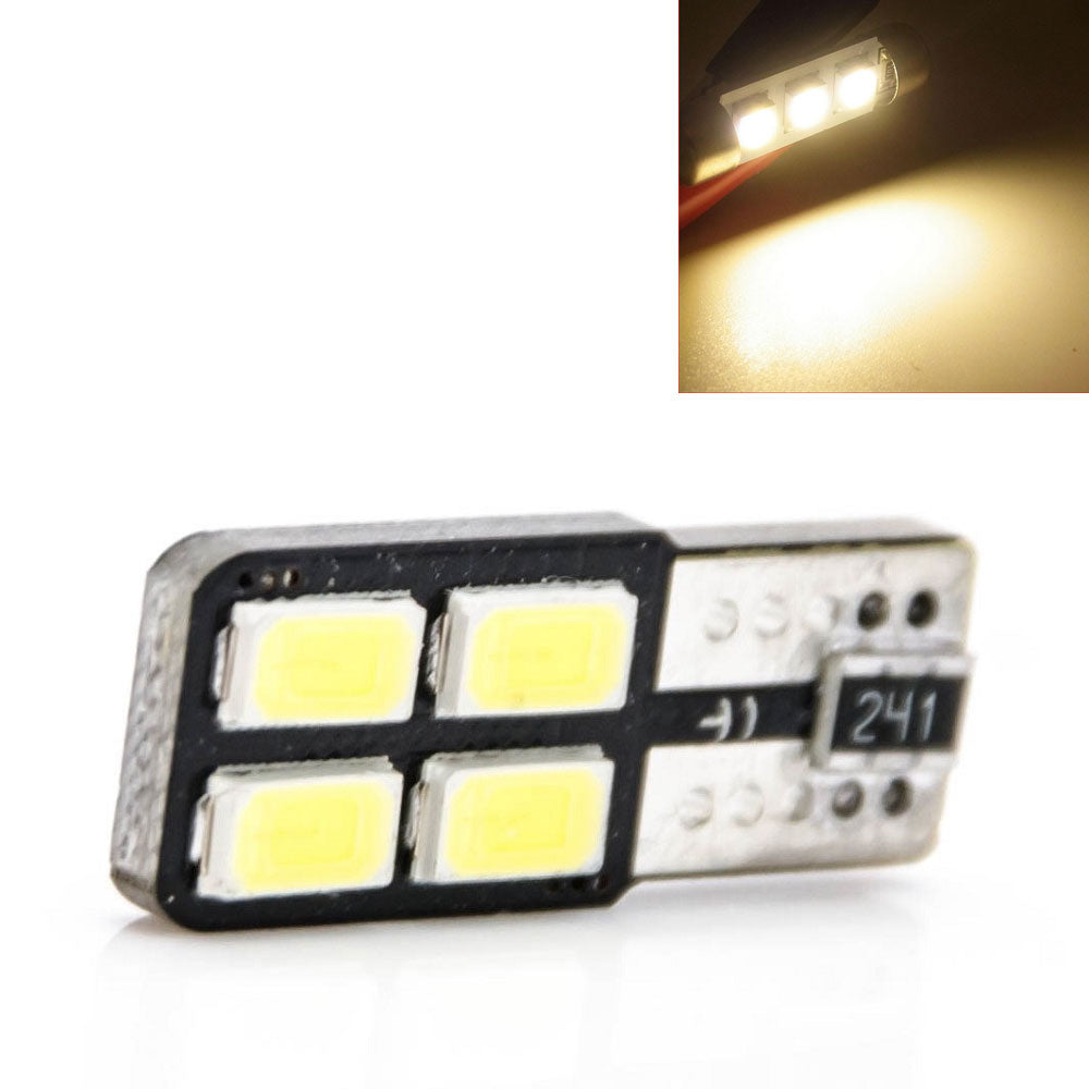 LED T10 W5W Glassockel 4 SMD 4/0 5050 warmweiß 3000K Innenraum Beleuchtung KFZ
